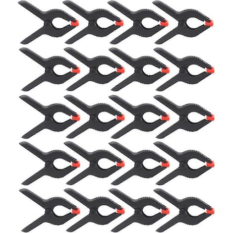 Lot de 20 pinces à ressort pour fond en mousseline 6,5, pince robuste pour studio photo, fond de photographie, œuvres d'art ou usage domestique (Maxillaire 2,5) (1/5)