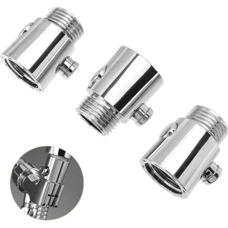 Robinet d'arrêt - 3PC Stop Douche - G1/2 - Economiseur d'eau - ABS et laiton résistant (1/3)