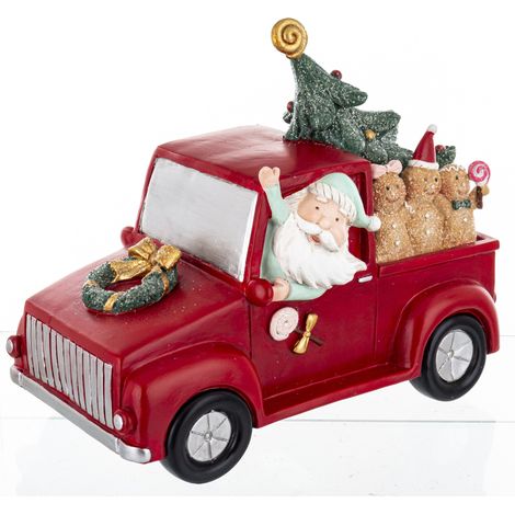 Macchinina con Babbo Natale, dimensioni 18x22x11,5 cm. (1/5)