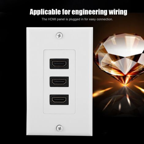 Beyamis Prise murale avec hub USB et panneau vidéo HD HDMI à 3 ports (1/5)