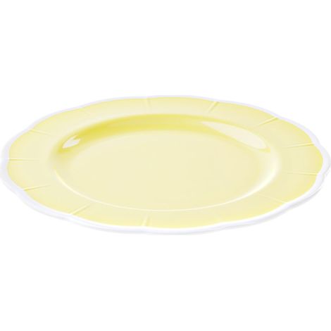 Assiette plate en mélamine Flora Table Decor Jaune Poudre