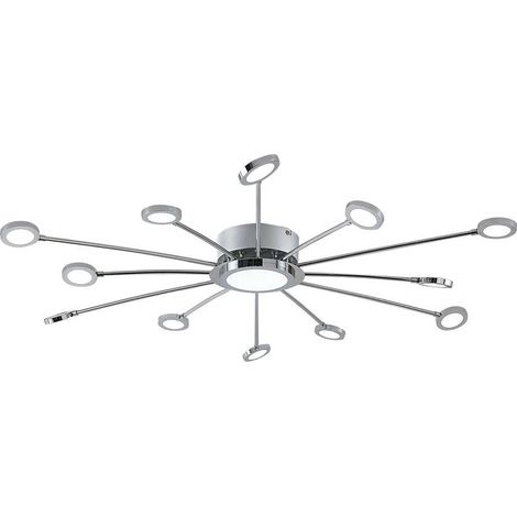 [NEUWERTIG] B-Ware Lindby Deckenlampe Deckenleuchte Led Fernbedienung Chrom Weiß Dimmbar Meru