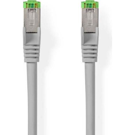 Cable de red Cat 8.1  S/FTP  RJ45 macho  RJ45 macho  20.0 m  Redondo  LSZH  Gris  Label