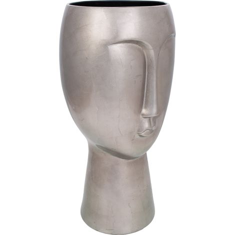 Figura cara cerámica gris 25,5x25,5x52 (1/5)