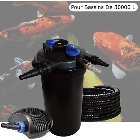Kit Filtre Pression bassin 18W, Complet Pour Bassins De 30000 L sans poissons
