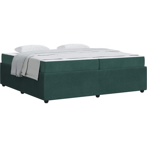 Maison Exclusive - Estructura de cama Verde oscuro 200 x 200 cm t (1/5)