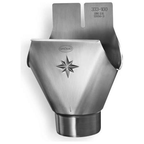 GRÖMO ZINK Einhangstutzen oval TITANZINK 280/100 mit Stern, 62435