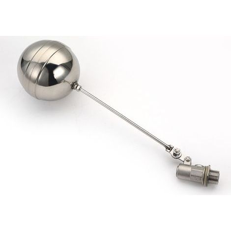 Vanne à Flotteur DN15 en Acier Inoxydable 304, Longueur Totale 36 cm, Raccord Fileté 1/2", Régulateur de Niveau d’Eau Automatique pour Réservoir, Jardin et Irrigation (1/4)