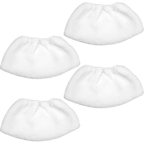 4 Bonnettes Microfibre Lingettes Lingette pour Nettoyeur Vapeur pour Karcher Easyfix SC1, SC2, SC3, SC4, SC5 Accessoires, Bonnettes pour Nettoyeur Vapeur, Bonnette Microfibre Chiffon pour Buse à Main (1/5)