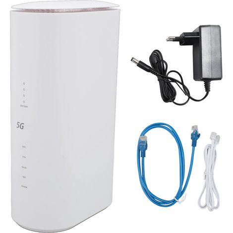 5G Router CPE WiFi 6 Dual-Band Gigabit Ethernet 2.4 GHz 5.8 GHz 8 High-Gain Antennas 4x4 MIMO Router with SIM Card Slot 100-240 V EU Plug (1/5)