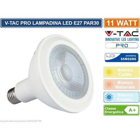 V-Tac Pro VT-230 Lampadina led E27 11w Par20 con chip led samsung 3000K 6500K Bianco freddo
