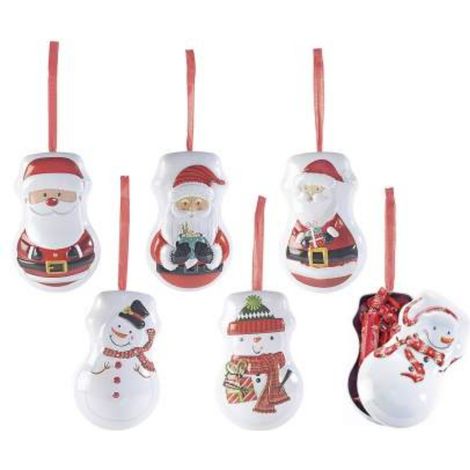 Palline per Albero di Natale Apribili Porta Doni e Dolci Set 6 Addobbi Natalizi (1/3)