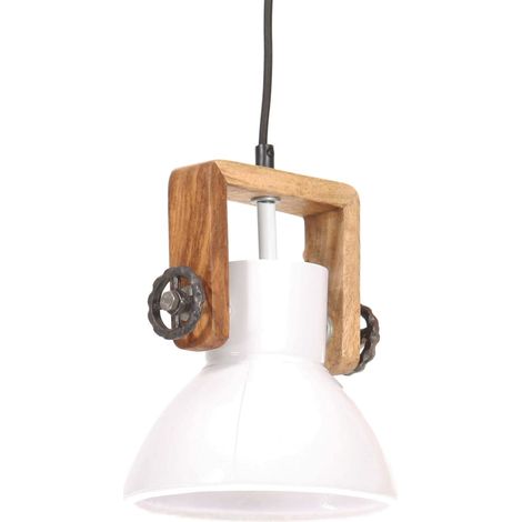 Lampe suspendue industrielle 25 W Blanc Rond 19 cm E27 (1/5)