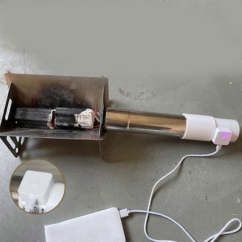 Ventilateur d'extraction de 29 cm de diamètre, 3 vitesses, USB 3 W, câble de 80 cm et 50 mm de longueur. (1/4)