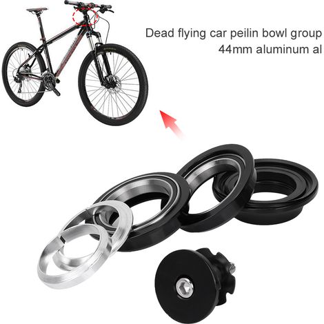 Jeu de cuvettes de direction en alliage d'aluminium 44mm pour VTT, compatible avec les tubes de direction externes. (1/5)