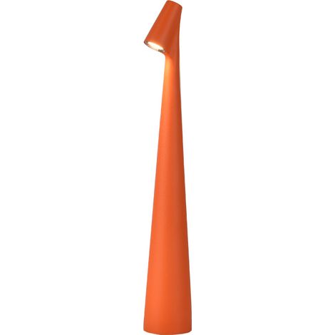 Lampe de table sans fil étanche, adaptée aux chambres, aux salons et aux tables de chevet, avec 3 niveaux de luminosité (couleur orange, 1 pièce). (1/5)