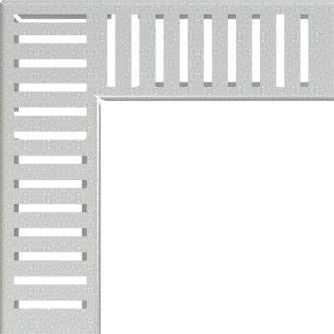 Grille d'angle de drainage 75 mm, acier galvanisé (1/2)