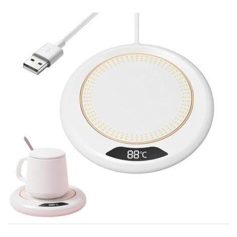 Office Cup Warmer, Electric Coffee Cup Warmer with 3 Temperature Levels, USB Cup Warmer, Coffee Warmer, for Flat Bottom Cups and Glasses, 55 Degree Thermostatic Coaster (1/5)