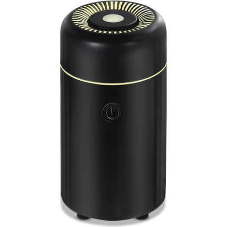 Humidificateur de voiture 100 ml, vaporisateur de parfum pour voiture, lumière d'ambiance colorée, diffuseur d'aromathérapie pour voiture, USB (noir) (1/5)