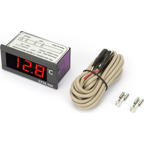 220-V-Digital-Temperaturregler – Übersichtliches LED-Display – Messbereich -40 °C bis +110 °C – Genauigkeit ±1 °C – Einbauversion – TPM-900 (1/5)