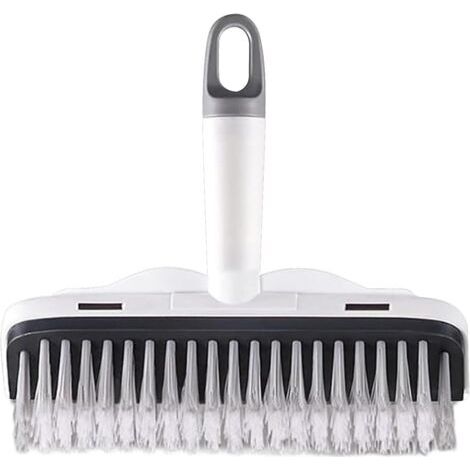 Brosse de sol avec raclette  2 en 1  Brosse de sol multifonction avec raclette  Brosse à récurer à poils rigides pour salle de bain et cuisine  Outil de nettoyage polyvalent 2 en 1 (1/5)