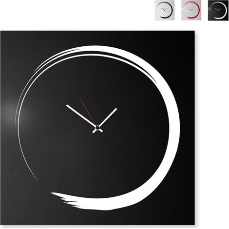 Moderner dekorativer Wanduhr im japanischen Stil 50x50cm S-Enso - Schwarz (1/5)