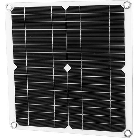 Kit panneau solaire 12W 12V semi-flexible monocristallin IP65 étanche chargeur portable avec régulateur 100A pour camping-car (1/5)