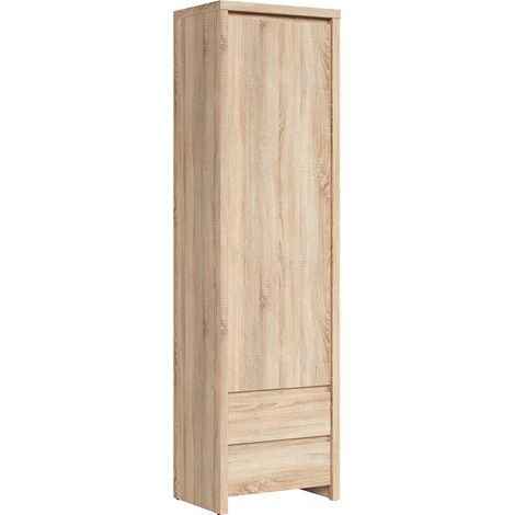 Armadio 1 anta 2 cassetti Soren marrone 200,5cm