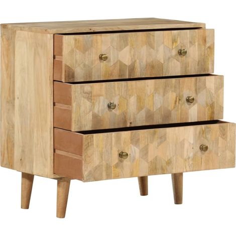 Maison Exclusive - Cassettiera 70x35x70 cm in Legno Massello di Mango (1/5)