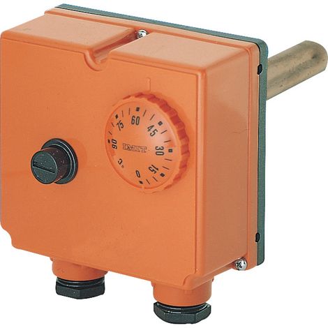 Thermador – Aquastat à plongeur double IP40 – Plage de réglage 0 à 86°C – Différentiel 6+/-1K – Limiteur de pression 90/110°C