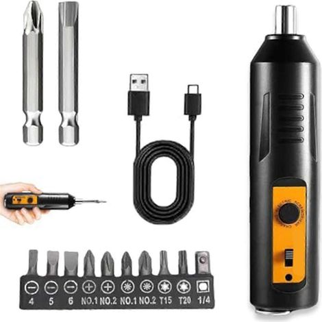 Tournevis électrique, kit d'outils de réparation automatique pour la maison avec lumière LED, BSet 2 (1/5)