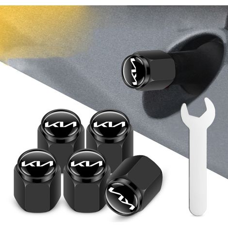 Capuchon Valve Pneu Kia Anti Poussière Durable - Bouchon Valve Roue Étanchéité Fiable pour Sportage Sorento Rio Soul (1/5)