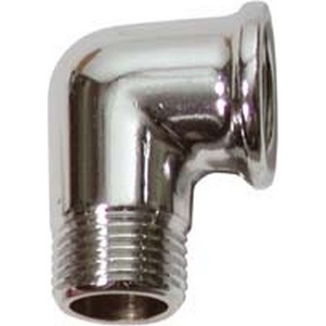 10PZ GOMITO MASCHIO FEMMINA OTTONE CROMATO - MF 1/2"