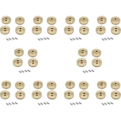 40 Pièces Adaptateur Hexagonal de Roue en Laiton Robuste Poids D'ÉQuilibre pour AXIAL SCX24 90081 Mises à Niveau 1/24 Pièces de Voiture sur TéLécommandéE (1/5)