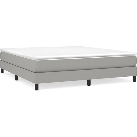 vidaXL Bettgestell Hellgrau 180x200 cm Stoff