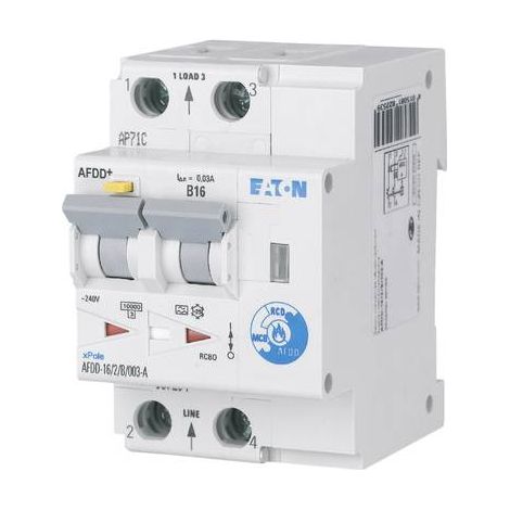 Eaton Disjoncteur haute sécurité rouge avec indicateur LED (1/2)