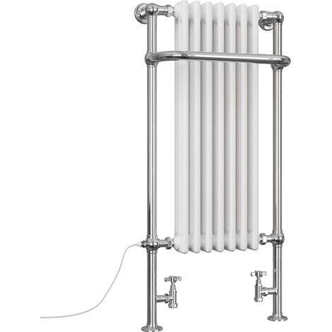 Balmoral - Traditional Dual Fuel Towel Rail H1130mm x W553mm Standard - Floor Standing (1/3)