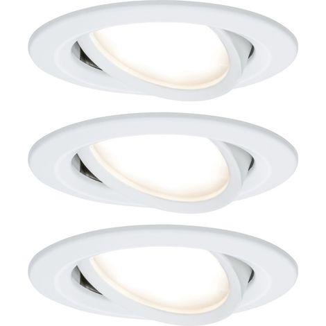 Paulmann 93449 Nova Einbauleuchte 3er Set  LED LED 18 W Weiß (matt)