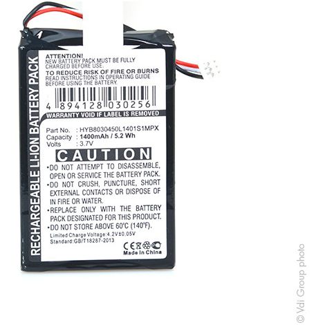 NX - Batterie GPS 3.7V 1400mAh - HYB8030450L1401S1MPX (1/4)