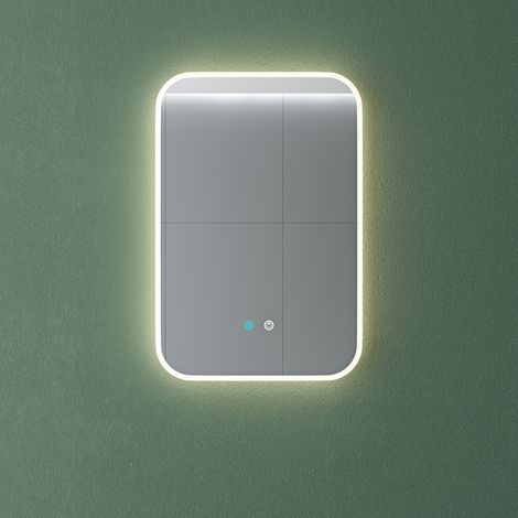 Mai & Mai Specchio da Bagno Appeso, Specchio a Specchio LED da Parete 40x60cm Specchio per Il Trucco Personalizzato Anti-Appannamento (1/5)