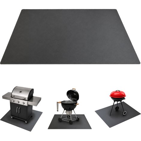 Schutzplatte für Grill Grillunterlage Bodenschutzplatte Stahlplatte für Holzterrasse Blech Feuerschutz 100x80 cm