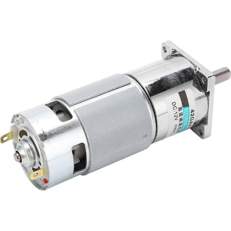 Mini moteur à courant continu à engrenages, à faible vitesse, rotation avant/arrière, aimant permanent, pour l'industrie automatisée, 12 V, XD-42GA775 (1/5)