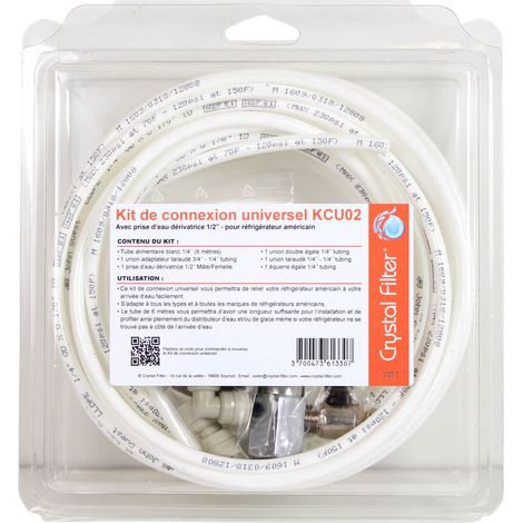 Kit de connexion universel Crystal Filter® KCU02 pour réfrigérateur (1/2)
