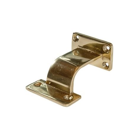 SUPPORTO CORRIMANO OTTONE QUADRO CON FINITURA LUCIDA 27X58 MM