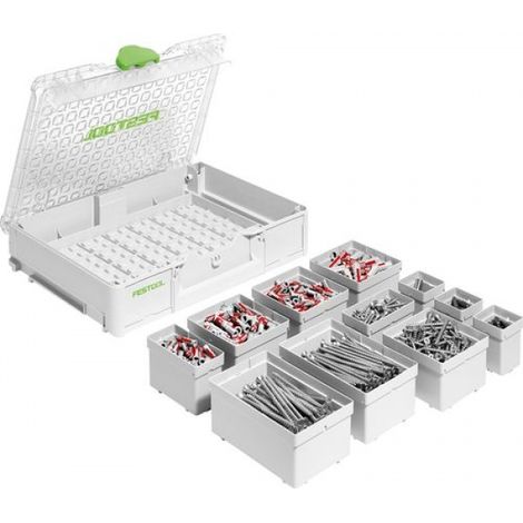 Festool SYS3 ORG M 89 SD Systainer Organizer con viti e tasselli 682 Pz.