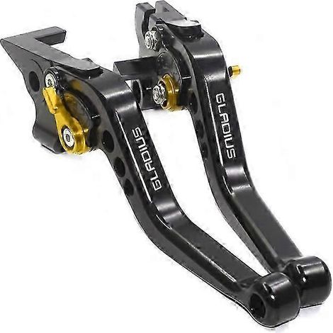 Pour SFV650 GLADIUS 2009 2010 2011 2012 2013 2014 2015 - Accessoires moto neufs de haute qualité : levier de frein et d'embrayage réglable CNC (noir et or)