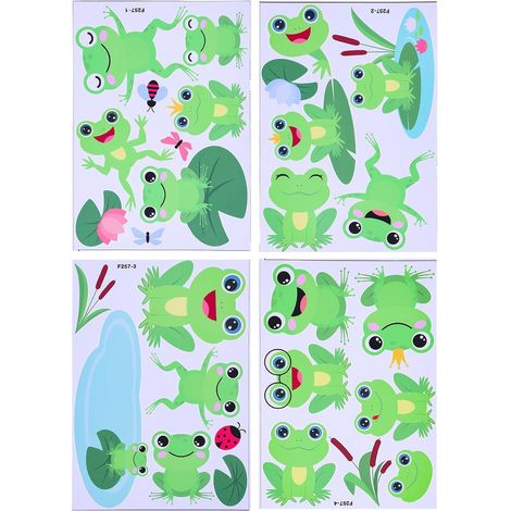 Stickers muraux SUPVOX Grenouille Verte en PVC faciles à (1/5)