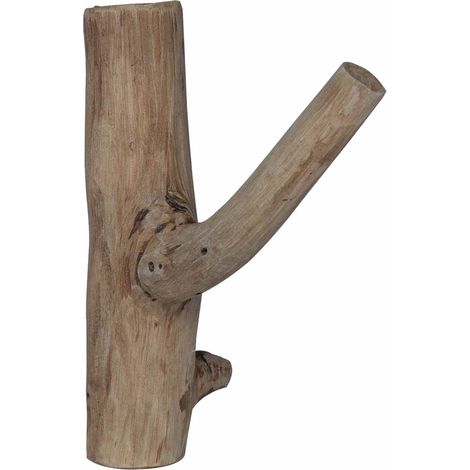 Gancho Marrón 4 x 4 x 14 cm Madera sólida recuperada vidaXL
