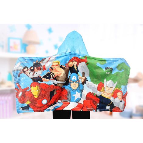 Plaid Poncho in flanella Avengers