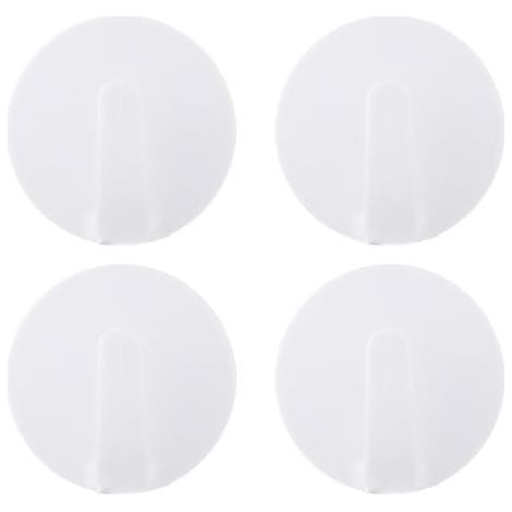 Crochets Magnétiques Puissants Cuisine et Salle de Bain, Lot 4 Pièces en Abs Blanc Aimants Solides pour Organiser Objets Quotidiens Fer - (1/5)